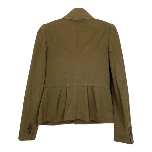 Cue Womens Jacket Khaki Brown Button Up Mid Length Office Work Business Size S 8 - Picture 3 of 9